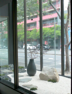 Japanese Garden Window Display –Melbourne CBD – Ploterra - Landscape Design and Construction